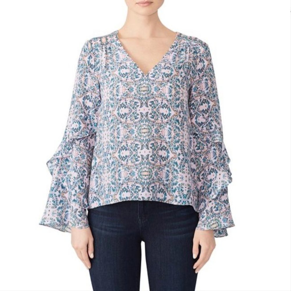 Nanette Lepore Multi Abstract Blouse Tunic